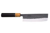 Couteau nakiri 16,5cm japonais artisanal Yuzo Black SLD ébène et olivier