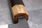 Couteau nakiri 16,5cm japonais artisanal Yuzo Black SLD ébène et olivier