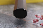 Couteau nakiri 16,5cm japonais artisanal Yuzo Black SLD ébène et olivier