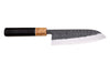 Couteau santoku 16,5cm japonais artisanal Yuzo Black SLD ébène et olivier