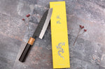 Couteau santoku 16,5cm japonais artisanal Yuzo Black SLD ébène et olivier