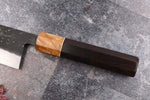 Couteau santoku 16,5cm japonais artisanal Yuzo Black SLD ébène et olivier