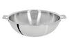Wok Cristel Casteline amovible en inox 3 plis - 28cm