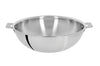 Wok Cristel Casteline amovible en inox 3 plis - 24cm