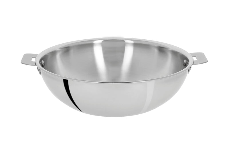 Wok Cristel Casteline amovible en inox 3 plis - 20cm