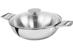 Wok Cristel Casteline amovible en inox 3 plis