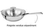 Wok Cristel Casteline amovible en inox 3 plis
