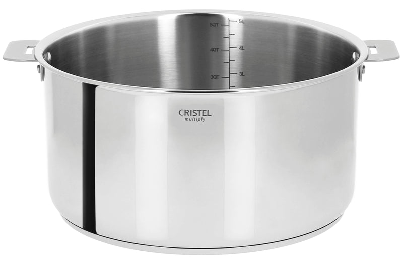 Faitout Cristel Casteline amovible en inox 5 plis - 26cm