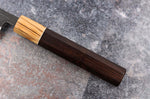 Couteau sujihiki 27cm japonais artisanal Yuzo Black SLD ébène et olivier