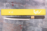 Couteau sujihiki 27cm japonais artisanal Yuzo Black SLD ébène et olivier