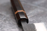 Couteau de chef 21cm japonais artisanal Yuzo Black SLD ébène et cognassier