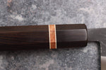Couteau santoku 16,5cm japonais artisanal Yuzo Black SLD ébène et cognassier