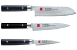 Coffret 3 couteaux japonais Kasumi Standard lames Damas