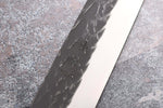 Couteau sujihiki 24cm japonais artisanal Yuzo Black SLD ébène et cognassier
