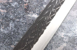 Couteau sujihiki 27cm japonais artisanal Yuzo Black SLD ébène et cognassier