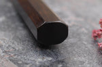Couteau sujihiki 27cm japonais artisanal Yuzo Black SLD ébène et cognassier