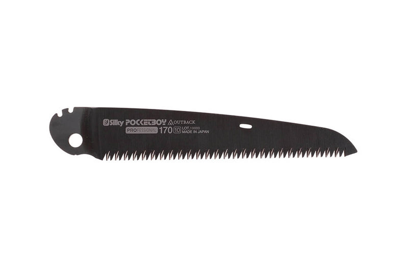 Lame droite de rechange noire 17cm Silky Outback Edition 751-17 pour scie Pocketboy