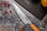 Couteau de chef Wusaki Damas 10Cr 20cm manche en olivier