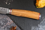 Couteau universel Wusaki Damas 10Cr 12cm manche en olivier