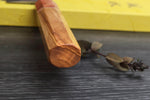 Couteau santoku 16,5cm japonais artisanal Yuzo SLD olivier et cognassier