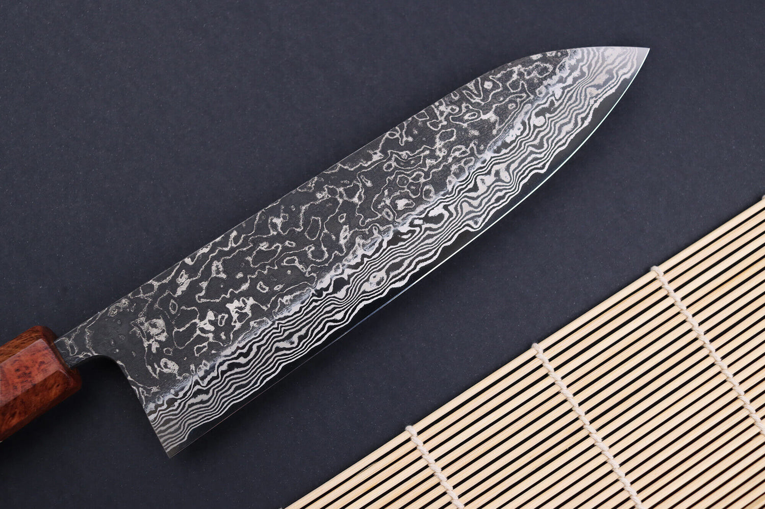 Couteau gyuto 21cm japonais artisanal Masashi Yamamoto SLD Kuro damas