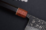 Couteau gyuto 21cm japonais artisanal Masashi Yamamoto SLD Kuro damas