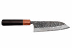 Couteau santoku 16,5cm japonais artisanal Masashi Yamamoto SLD Kuro damas
