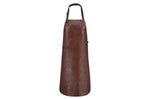 Tablier de cuisine artisanal Witloft Buffalo Collection en cuir pleine fleur - Chocolat