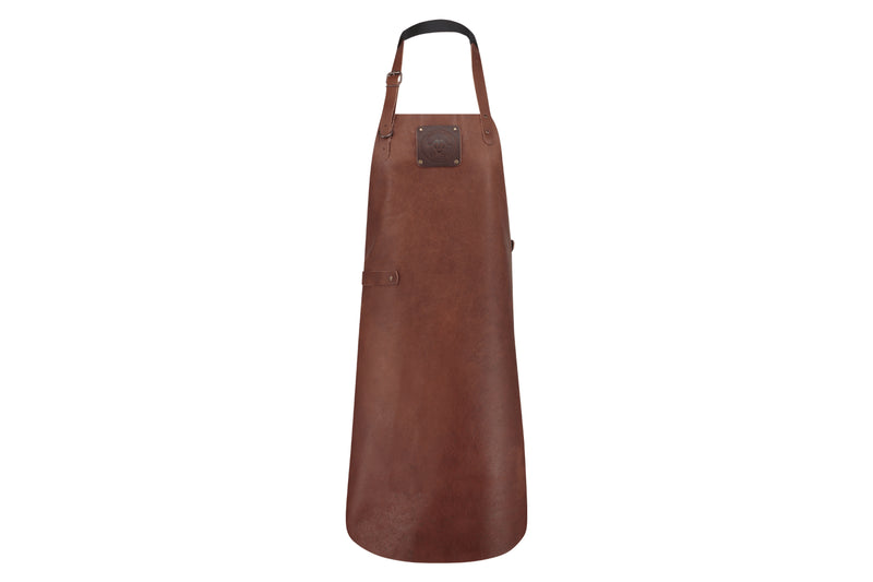Tablier de cuisine artisanal Witloft Buffalo Collection en cuir pleine fleur - Cognac