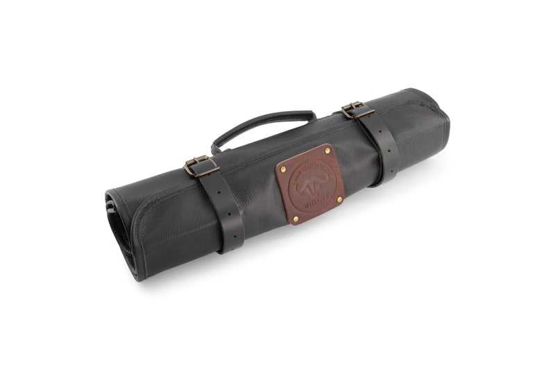 Trousse artisanale en cuir pleine fleur Witloft Buffalo Collection 17 emplacements - Noir