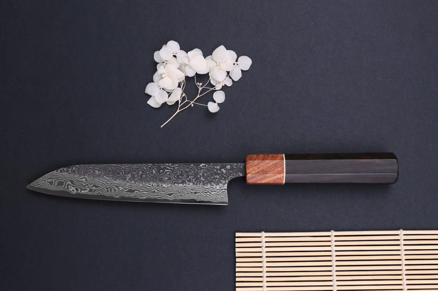 Couteau universel 15cm japonais artisanal Masashi Yamamoto SLD Kuro damas