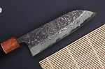 Couteau santoku 16,5cm japonais artisanal Masashi Yamamoto SLD Kuro damas