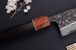 Couteau santoku 16,5cm japonais artisanal Masashi Yamamoto SLD Kuro damas