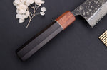 Couteau santoku 16,5cm japonais artisanal Masashi Yamamoto SLD Kuro damas