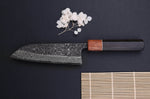 Couteau santoku 16,5cm japonais artisanal Masashi Yamamoto SLD Kuro damas