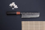 Couteau nakiri 16,5cm japonais artisanal Masashi Yamamoto SLD Kuro damas