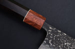 Couteau nakiri 16,5cm japonais artisanal Masashi Yamamoto SLD Kuro damas