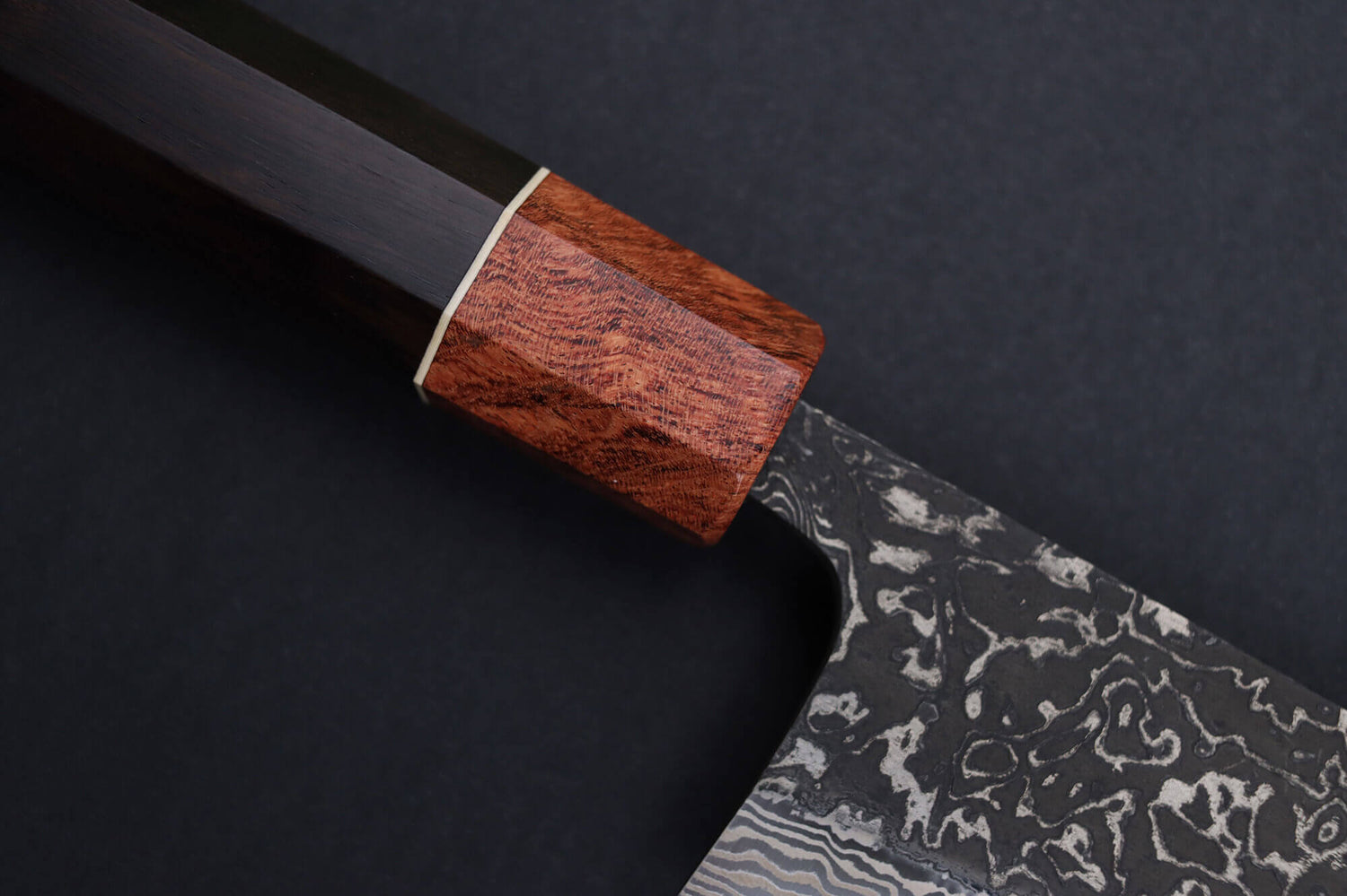 Couteau nakiri 16,5cm japonais artisanal Masashi Yamamoto SLD Kuro damas