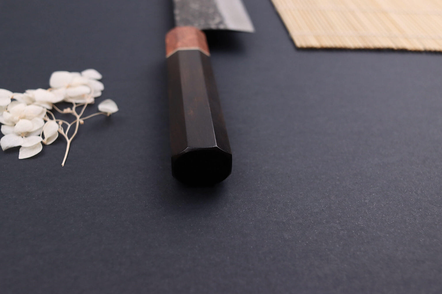 Couteau nakiri 16,5cm japonais artisanal Masashi Yamamoto SLD Kuro damas