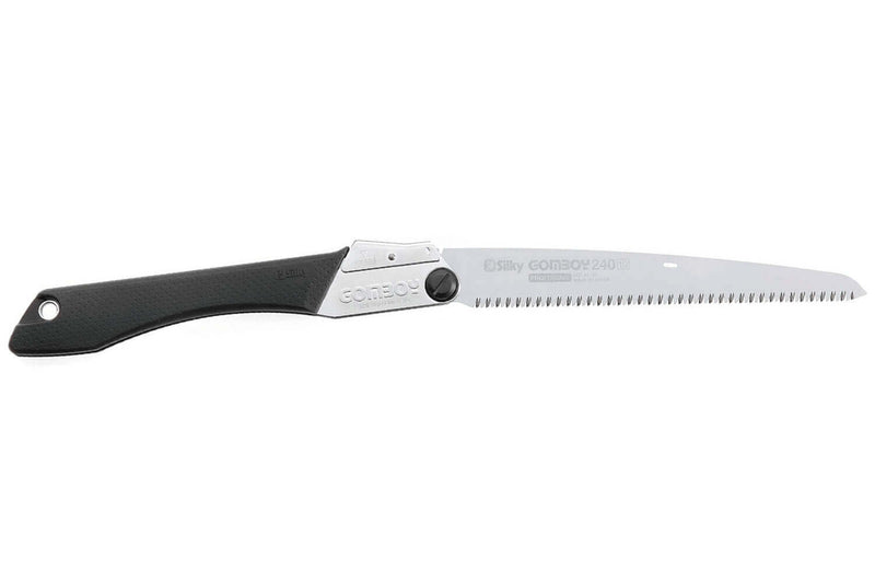 Scie pliante d'élagage Silky Gomboy 121-24 lame droite manche caoutchouc noir 27cm