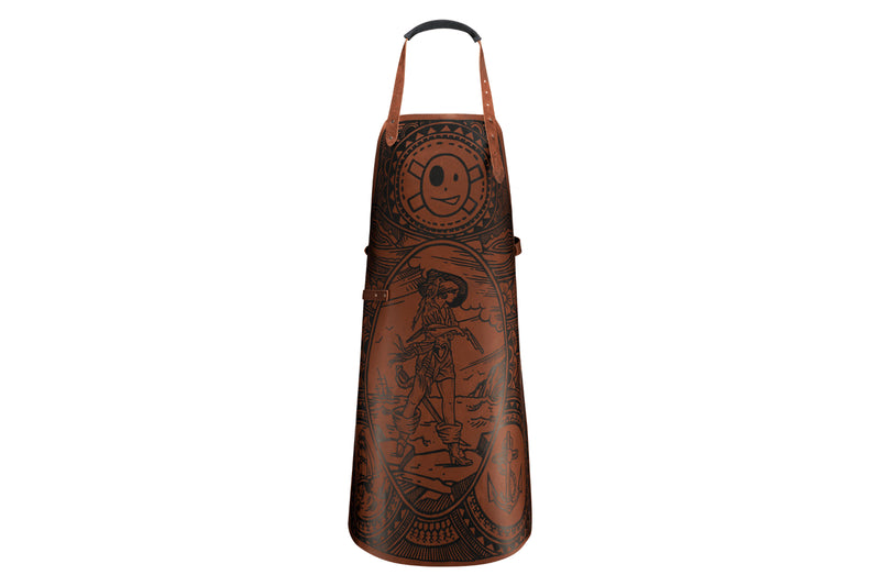 Tablier de cuisine artisanal en cuir Witloft Buccanian Girl édition limitée