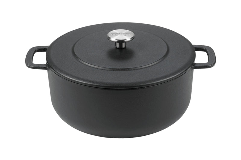 Cocotte Combekk Sous-chef Dutch Oven en fonte émaillée noire - 24cm