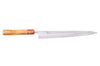 Couteau sujihiki 27cm japonais artisanal Yuzo SLD olivier et cognassier