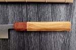 Couteau sujihiki 27cm japonais artisanal Yuzo SLD olivier et cognassier