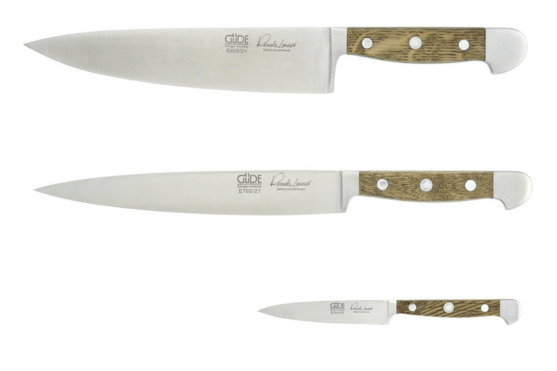 Coffret 3 couteaux forgés Güde Alpha Chêne