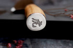 Coffret de 2 couteaux Wusaki Damas 10Cr manches en olivier Chef + Office