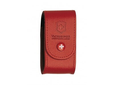 Etui cuir rouge Victorinox pour couteaux suisses 9,1cm - 15 à 23 pièces