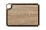 Planche à découper Arcos en fibres de cellulose et résine motif bois avec rigole - M
