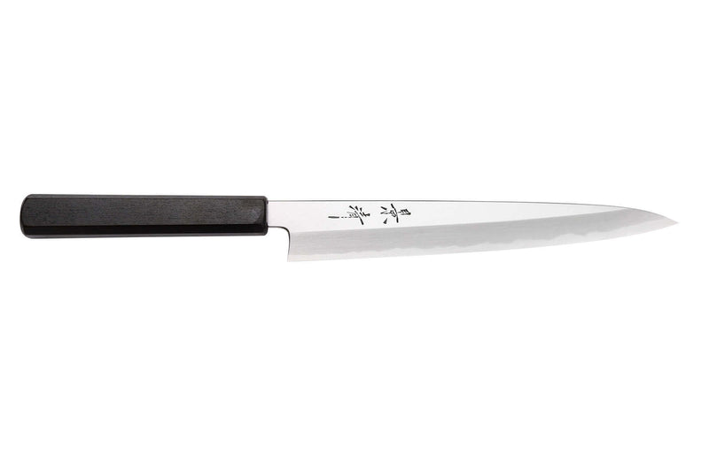 Couteau sujihiki japonais artisanal Kagekiyo Suri Urushi 21cm