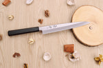 Couteau sujihiki japonais artisanal Kagekiyo Suri Urushi 21cm